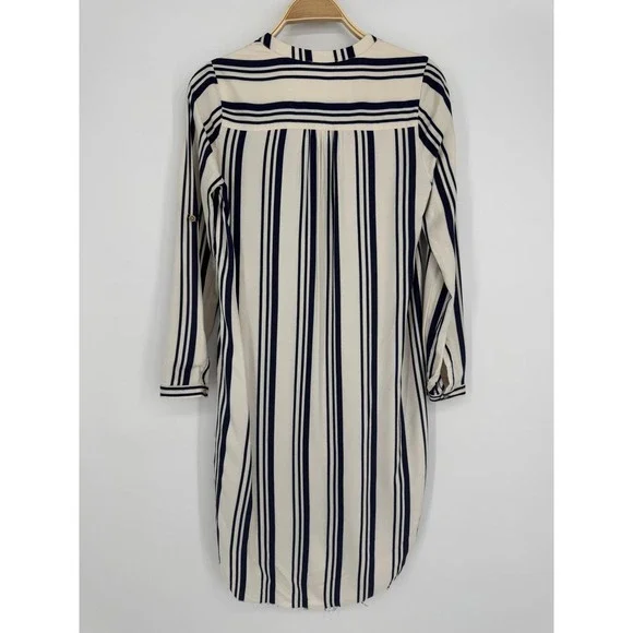 Ulla Johnson Striped Silk Blend Tunic Dress Size 2 Ivory Navy Boho Minimalist - Picture 6 of 12